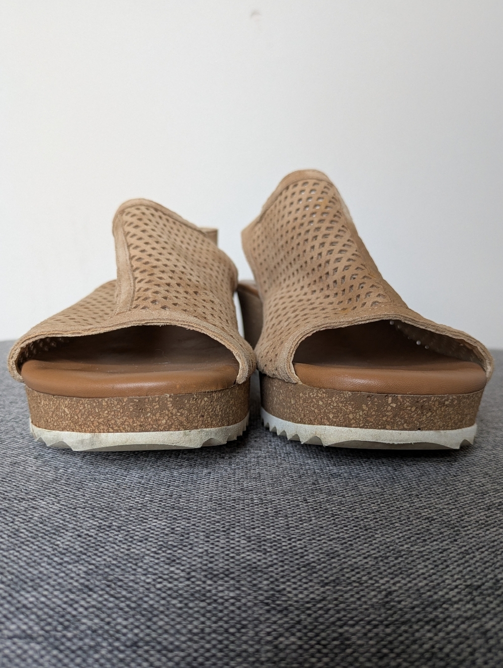 Paul Green Cleo Wedge Super Soft Slingback Sandal Space Nubuck Tan Size 6 - Picture 5 of 14